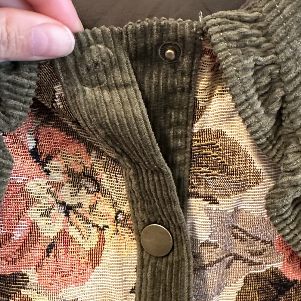 Vintage Style Jacquie The Label Floral Corduroy Women's Jacket - Picture 12 of 15